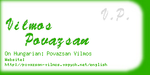 vilmos povazsan business card